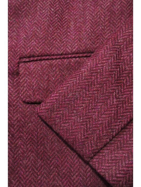 NWT J.Crew Boyfriend Blazer in Burgundy Pink Herringbone English Wool Jacket 4 - Picture 6 of 8
